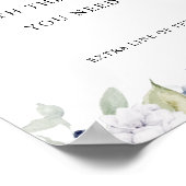 フルカスタム文字エレガントブリス結婚サイン ポスター (角)