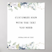 フルカスタム文字エレガントブリス結婚サイン ポスター (正面)