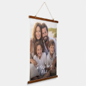 フルカバレッジ写真垂直 – カスタムスクリプト文字 吊り下げ型タペストリー (傾斜あり)