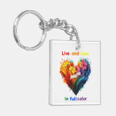 フルカラーで生き、愛する キーホルダー (正面左)