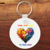 フルカラーで生き、愛する キーホルダー (正面)
