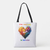 フルカラーで生き、愛する トートバッグ (裏面)