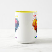 フルカラーで生き、愛する マグカップ (中央)