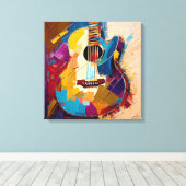 フルカラーのキャンバスのプリント、エレキギター絵画ズ キャンバスプリント (インサイチュ (ウッドフロア))