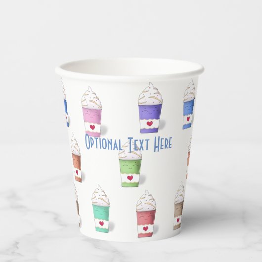 フルカラーのコーヒーカップ 紙コップ (正面)