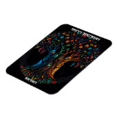 フルカラーのツリー付き誕生日カードへの招待 マグネット (左側)