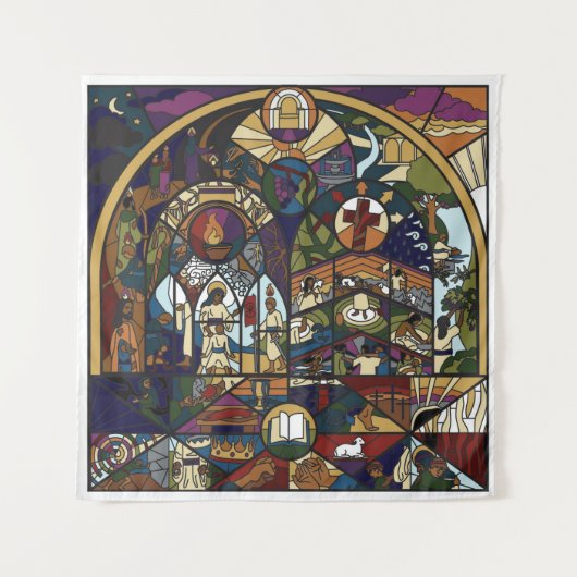 フルカラーの壁画タペストリー タペストリー (正面)