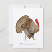 フルカラーシンプル伝統的トルコ感謝祭 招待状 (裏面)