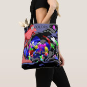 フルカラーズIラブカラーズトート トートバッグ (クローズアップ)