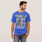 フルカラー16フォトモザイク写真コラージモンタージュ Tシャツ (正面フル)