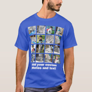 フルカラー16フォトモザイク写真コラージモンタージュ Tシャツ