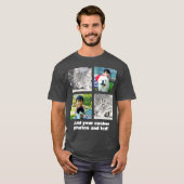 フルカラー4フォトモザイク写真コラージモンタージュ Tシャツ (正面フル)
