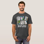 フルカラー6フォトモザイク写真コラージュTシャツ Tシャツ (正面フル)