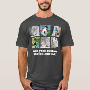 フルカラー6フォトモザイク写真コラージュTシャツ Tシャツ