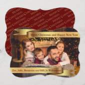 フルカードフォトダブル金ゴールドバナーファンシー写真 シーズンカード (正面/裏面)