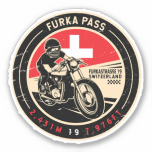 フルカ峠 スイス オートバイ シール