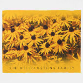 フルギダの美しいルベキア/オレンジコンフォローア フリースブランケット (正面(横))