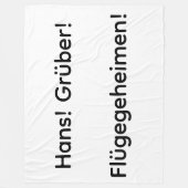 フルゲゲヘイメンフリースブランケット フリースブランケット (正面)