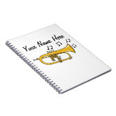 フルゲルホルンブラスミュージシャン音楽先生カスタム ノートブック (右側)