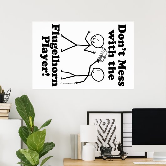 フルゲルホーンプレイヤーと対戦しない ポスター (ホームオフィス)