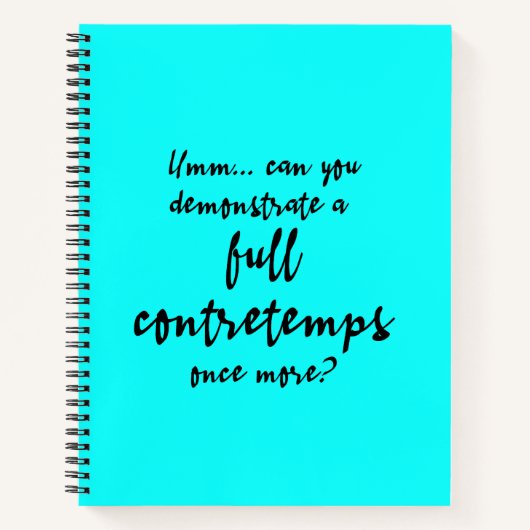 フルコンテンプブライトシアン ノートブック (正面)