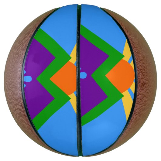 フルサイズのバスケットボールとマニトゥート春の旗 バスケットボール (縦)