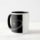 フルサイズの惑星で囲まれた若い星 マグカップ (正面左)