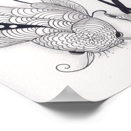 フルサイズコイ魚 ポスター (角)