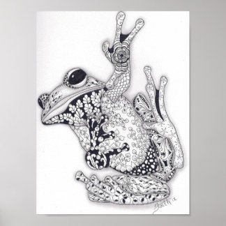 フルサイズツリーカエル ポスター