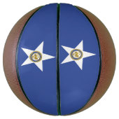 フルサイズバスケットボールとヒューストン国旗 バスケットボール (縦)