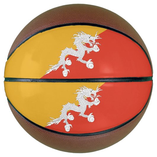 フルサイズバスケットボールとブータン国旗 バスケットボール (正面)