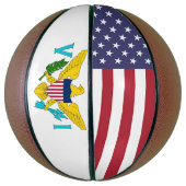 フルサイズバスケットボールとヴァージン諸島国旗 バスケットボール (縦)