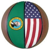 フルサイズバスケットボールワシントン州旗州 バスケットボール (縦)