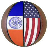 フルサイズバスケットボール（ニューヨーク州旗を掲げ） バスケットボール (縦)