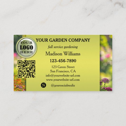 フルサービスガーデンデザインのメンテナンス 名刺 (裏面)