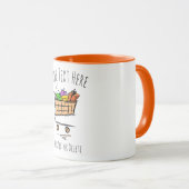 フルショッピングカート/トロリー/冬の販売。ギフトアイディア マグカップ (正面右)