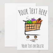 フルショッピングカート/トロリー/冬の販売。プロモーション 招待状 (正面/裏面)