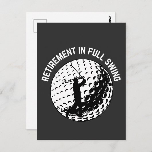 フルスウィングユーモアおもしろいTシャツキーでの退職 ポストカード (正面/裏面)