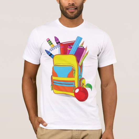 フルスクールバッグメンズTシャツ Tシャツ (正面)
