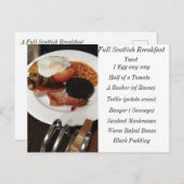 フルスコティッシュブレックファースト ポストカード (正面/裏面)