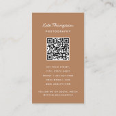 フルスタイリッシュフォトシンプルフォトフォトグラファー 名刺 (裏面)