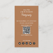 フルスタイリッシュフォトシンプルフォトフォトグラファー 名刺 (裏面)