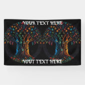 フルステンドグラスのモザイク色の生活の木 横断幕 (横)