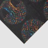 フルステンドグラスのモザイク色の生活の木 薄葉紙 (詳細)