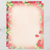 フルストロベリーブルー文房具紙 (正面/裏面)