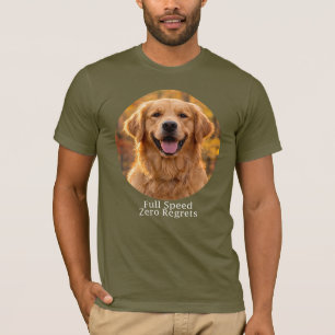 フルスピード、後悔ゼロ ゴールデンレトリバー Tシャツ