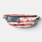 フルスプレッドウォーターカラーアメリカ国旗、7月4日 ファニーパック (レイダウン)