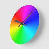 フルスペクトラムレインボー ラウンド壁時計 (傾斜)