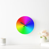 フルスペクトラムレインボー ラウンド壁時計 (ホーム)