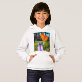 フルスリーブホワイトコットンキッズtシャツ (正面フル)